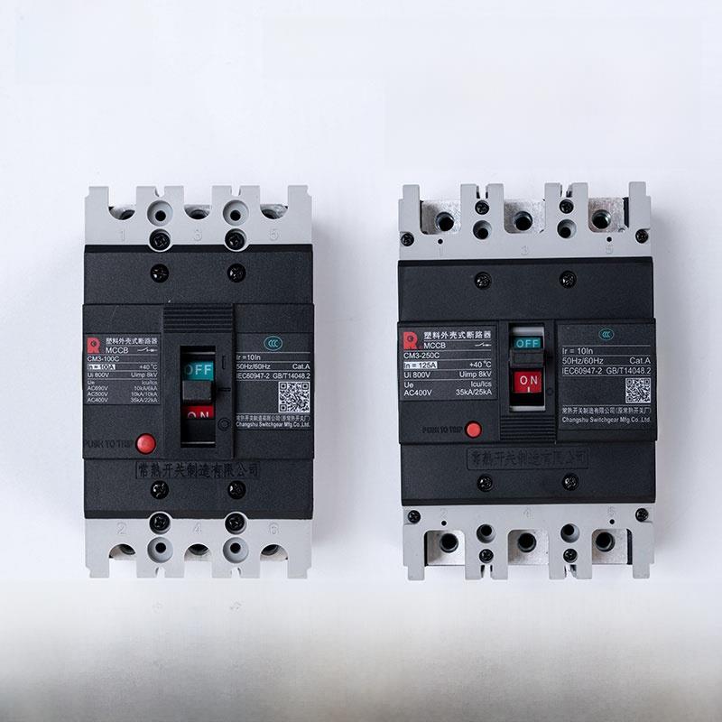 CM3塑壳断路器常熟开关厂100C-630C/3300 20A 160A 225A-630A现货