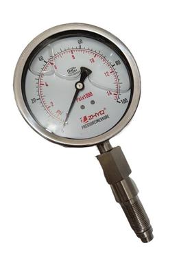 PT124Y-620-100mpa上海东华锦竹申鹿均质机朝辉不锈钢隔膜压力表