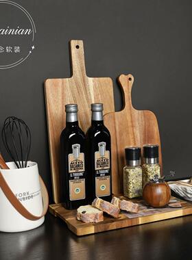 现代轻奢样板样板间厨房台面砧板调料托盘干果软装饰品桌面饰品