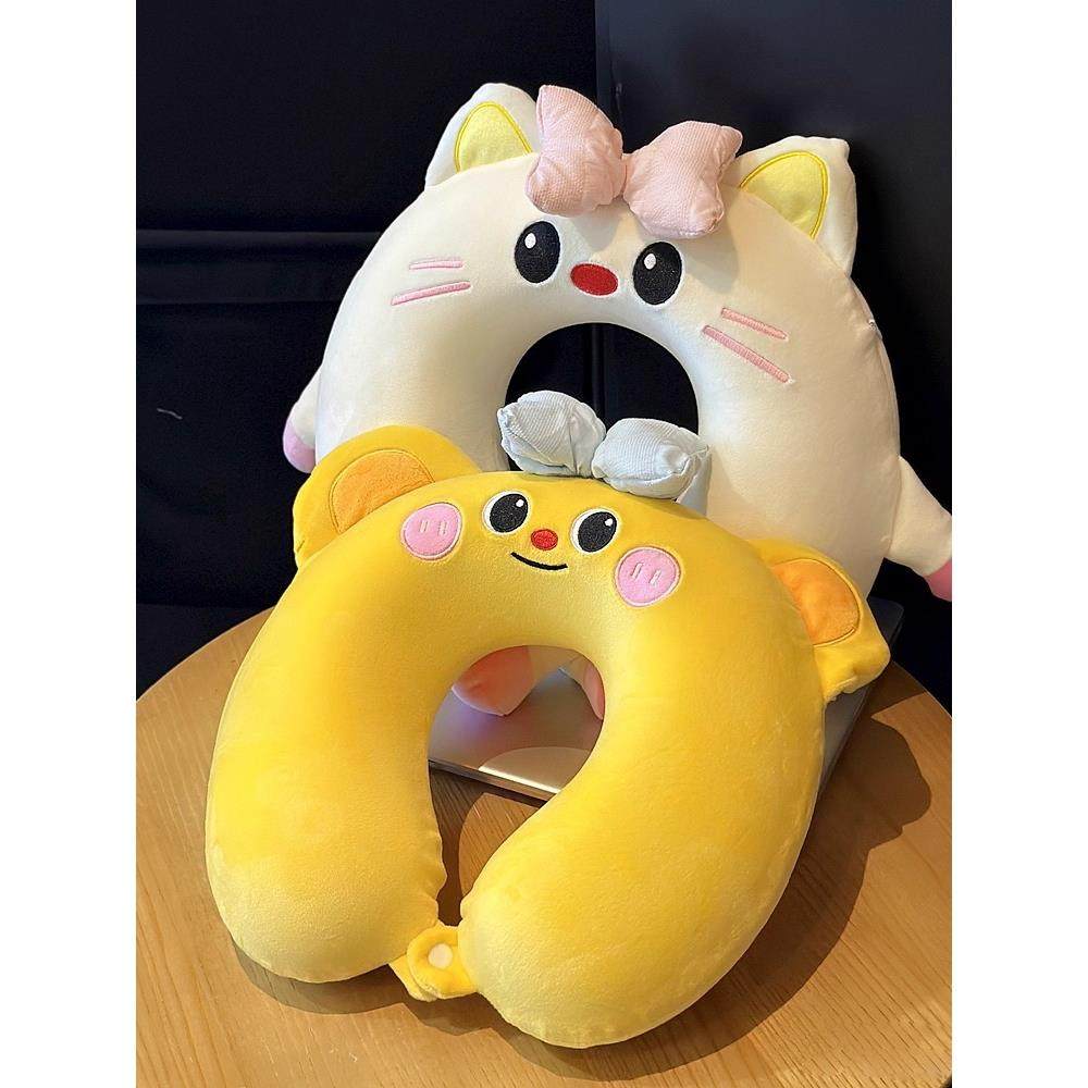 u型护颈枕记忆海绵2025新款办公室午睡靠枕脖旅行便携儿童可拆洗