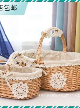 藤编篮子LY-84164提篮小手篮水果篮编野餐篮织野餐柳编网红厂家直