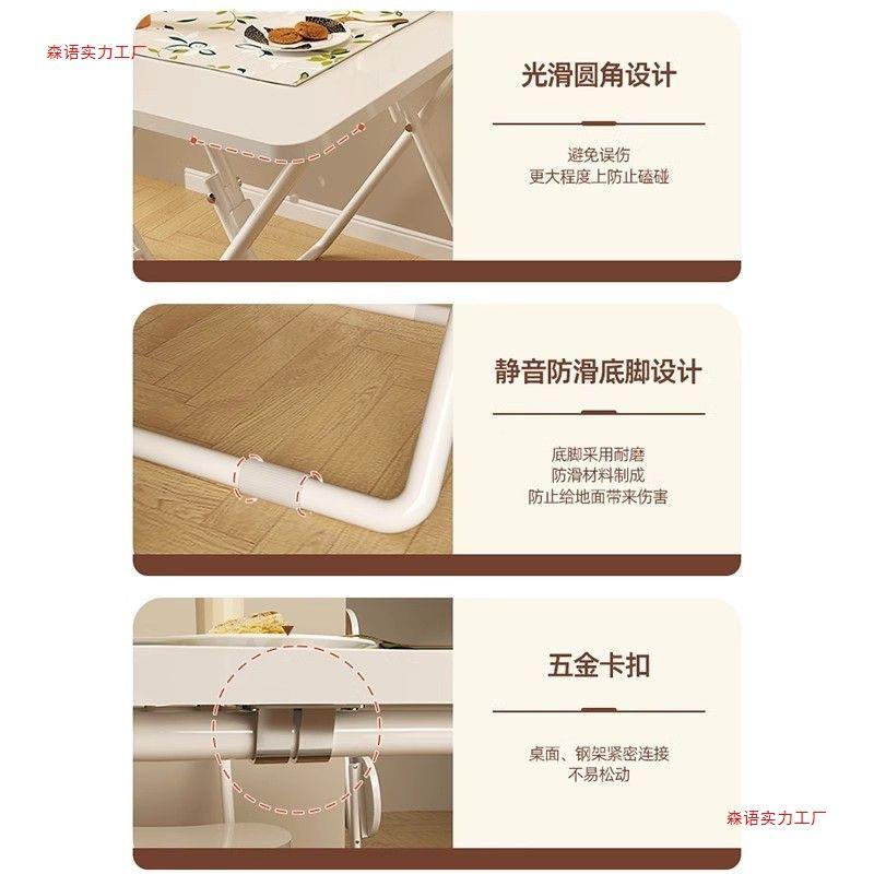 折小叠桌可网子家用方桌简易餐桌长方形红户外桌子卧室学GLR习书