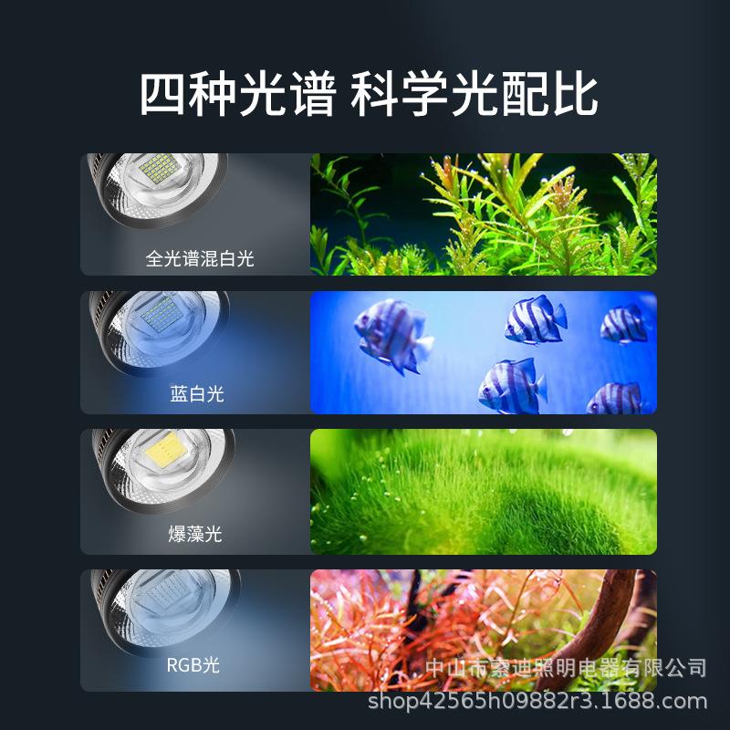鱼d筒灯le照明灯溪流原生全光MYC谱爆藻出苔用专造景RGB缸水草吊