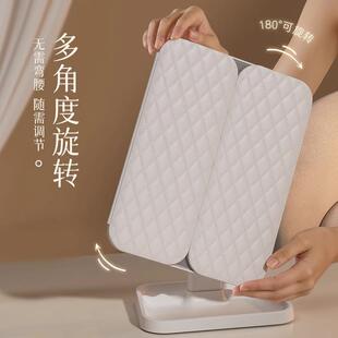 带化妆镜家用可灯可旋转三折叠台高清学231生式宿舍美颜立镜子