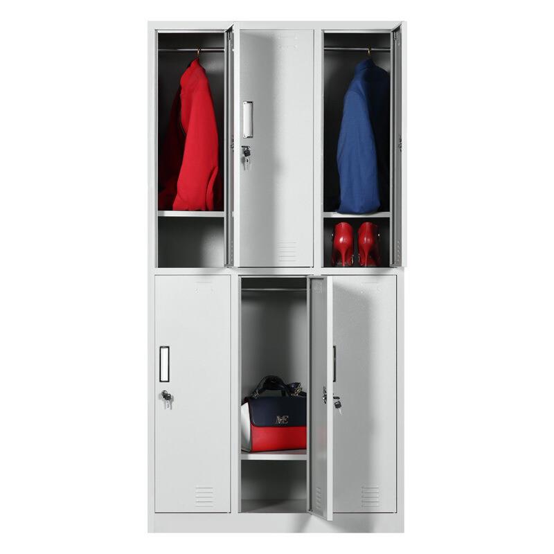 钢室制6门更衣更柜六门铁皮YNP柜员工宿舍衣柜浴健身房储物多门衣