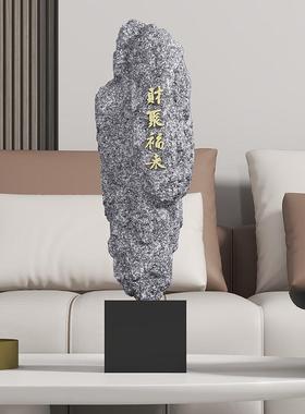 财聚树脂工来艺品桌面摆件客厅入户福玄电视柜公司办公桌装QJ5784