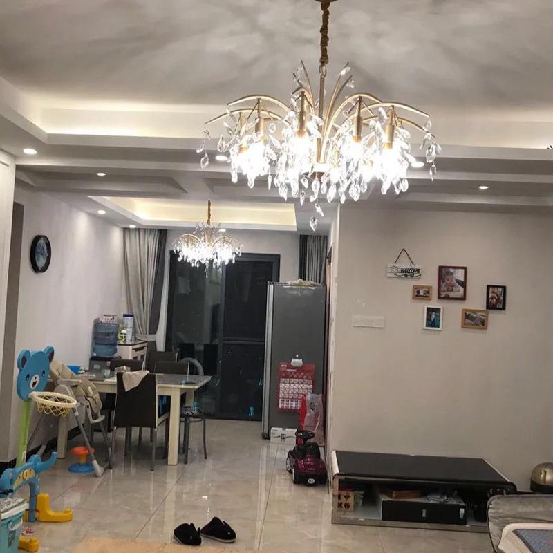 现CH320货美乡村客厅餐厅灯法式后现叶代创意术树欧式艺卧室水晶