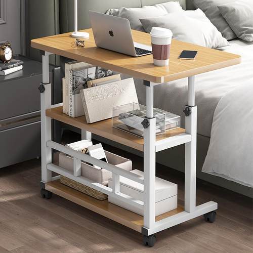 ?床边桌电移动升小降高度可调节脑桌家用卧室简易置QSY床头物型工