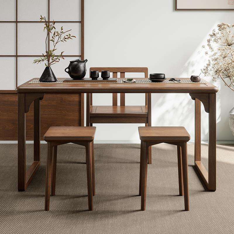 N5台茶桌JYG阳木椅组合禅意茶室泡茶台胡桃喝茶桌茶茶艺台茶几