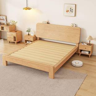 木床家用米主卧2558单1.8米双人床人床小户型出租房1.0加厚儿童实