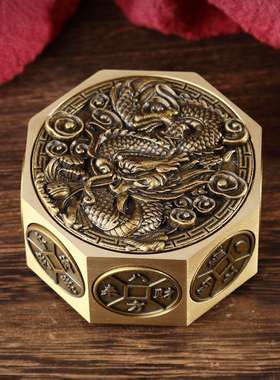 WHJ-9012铜转摆件工艺品把手件八面转十面铜转转