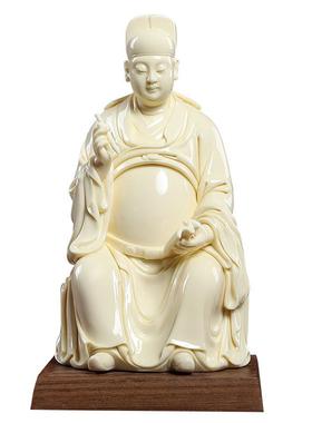 帝陶瓷文曲昌君神像摆件德化白瓷文星像书房ltao6174书桌家居君饰
