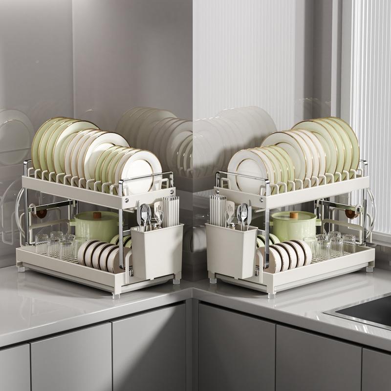 厨碗架沥水架置架nj家用碗柜台面多房功子能放碗盘碗筷碗碟物收纳