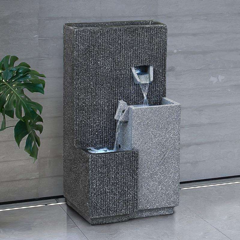 跨境环新品水罐欧式喷泉简约装饰景流LSC水摆件循水庭流院造大号