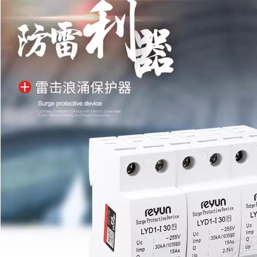 LYD1I0-一级电涌保护防雷器1-2--34P上海3雷LYD1-I30源浪涌保护器