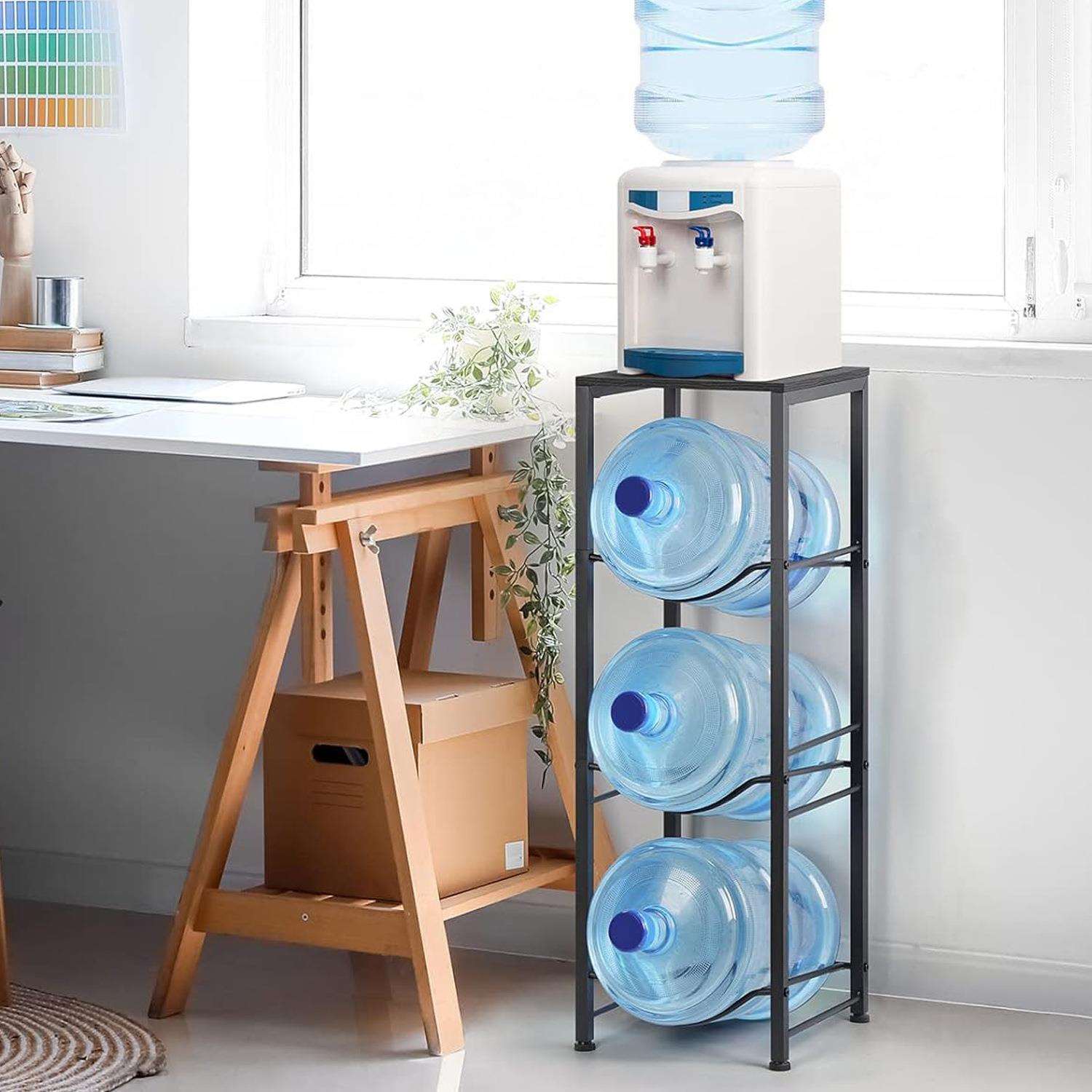 跨境水桶置TM210物架三层层净水桶架倒置纳架加粗多可移收水动饮