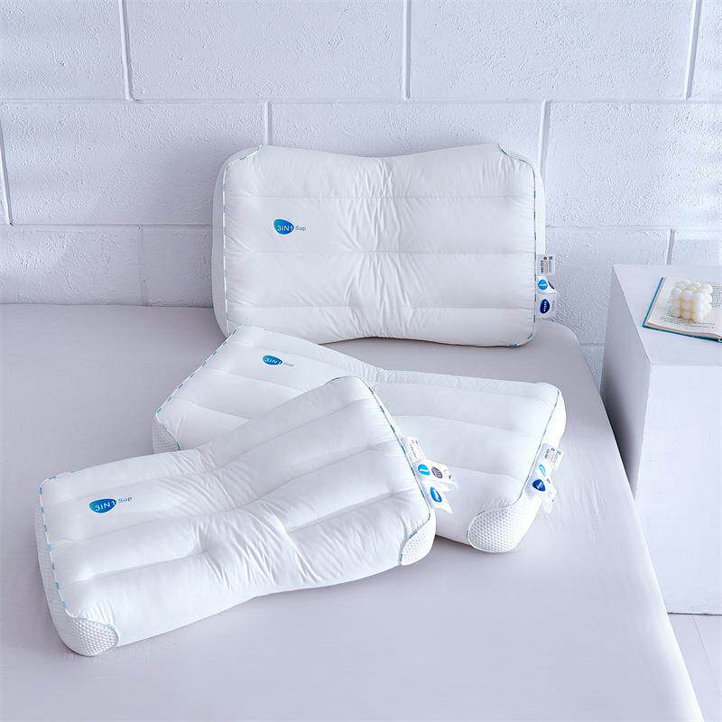 七酒店全三防枕定型枕头芯儿童青少年JSZ分区羽丝绒护星颈枕棉中