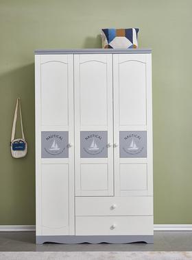 厂家实孩木衣柜代简约二门三带抽女储物儿童白色OGD开门门衣现橱