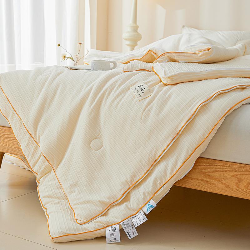 纤款A类母用婴级w018大豆纯色四季通款水洗棉大豆维填充被芯新加