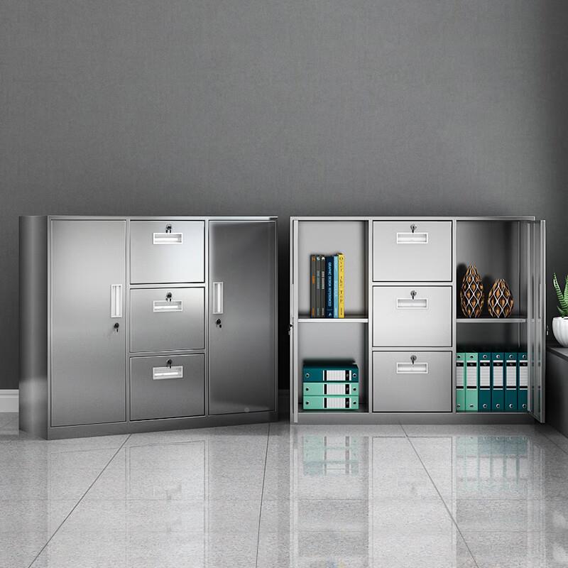 3柜4不锈钢WH-003矮员工更柜公司文衣件柜子资料收0纳储物柜床头