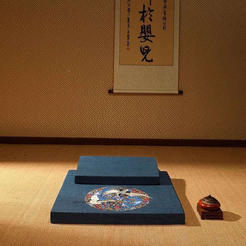 中式打坐垫禅LFHW垫家用加椰棕蒲团坐修垫厚加硬跪垫冥想拜静坐垫