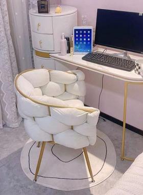 子网简红美甲化妆椅顾客椅单人梳妆懒人约YL-KY002椅小沙发轻奢泡