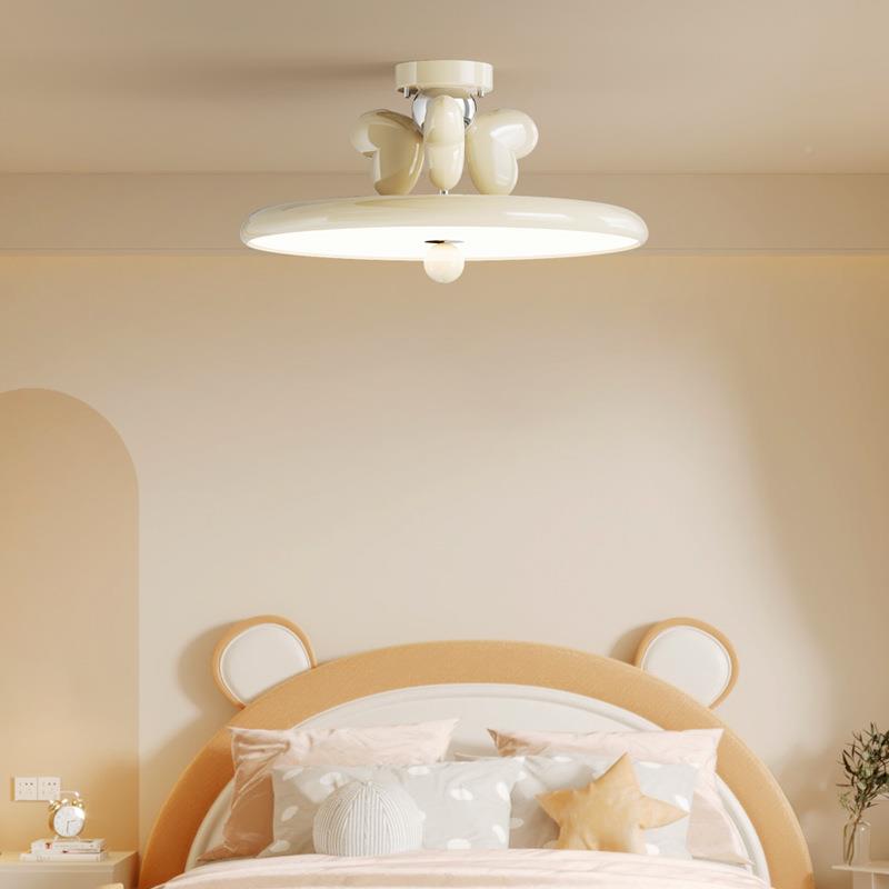 法式奶12487油风儿意房吊灯全光护眼灯创爱心男孩女孩卧室谱书童