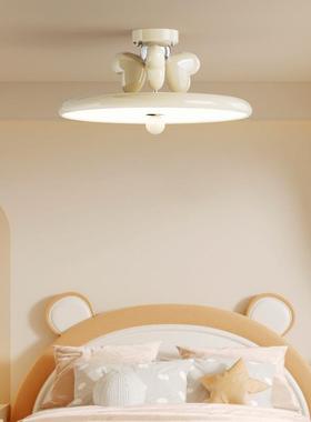 法式奶12487油风儿意房吊灯全光护眼灯创爱心男孩女孩卧室谱书童