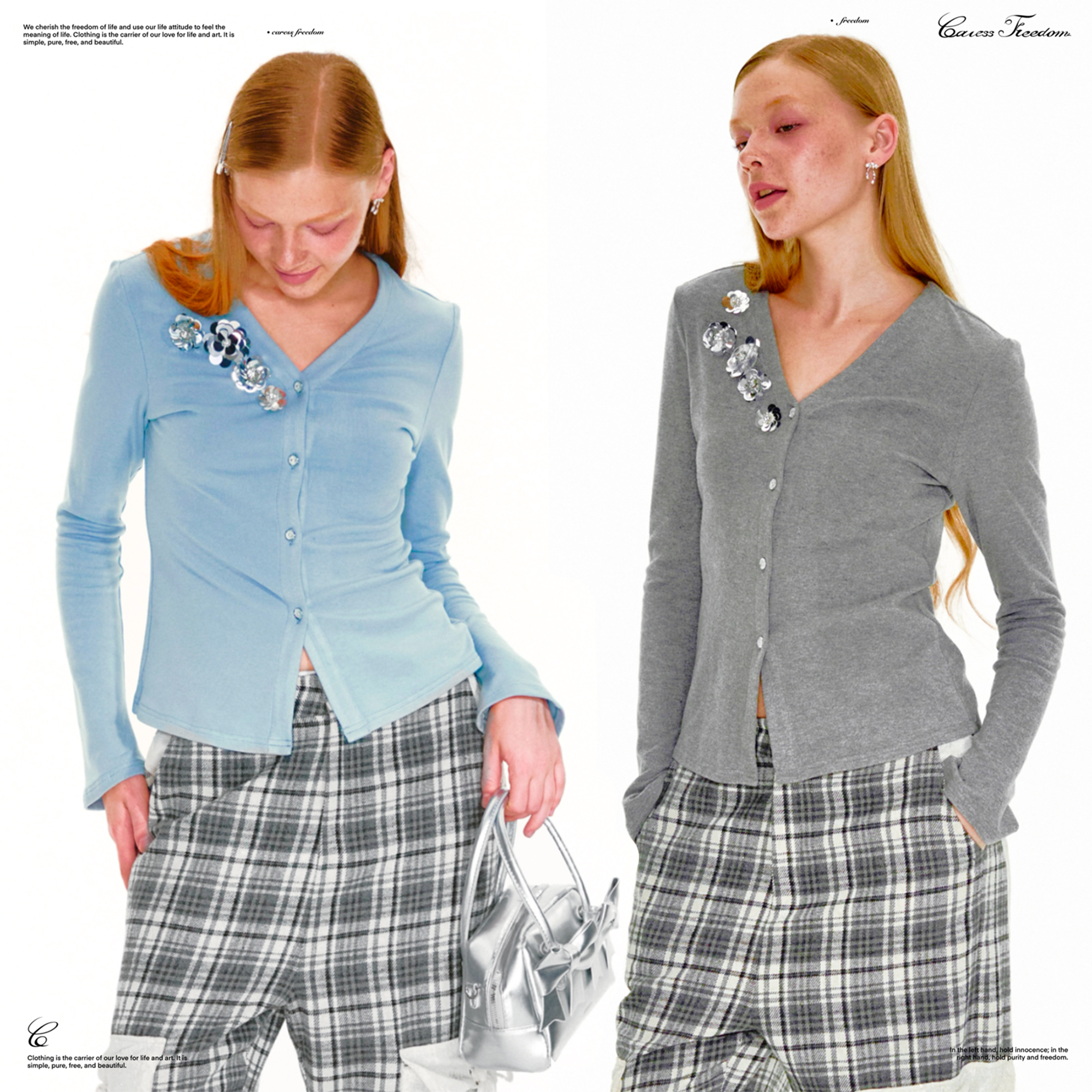 金属花刺绣针织打底衫百搭开衫