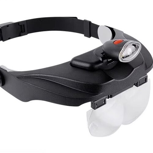 头戴式阅读放大镜高清带灯多组镜片钟表手机维修老人学生读书看报