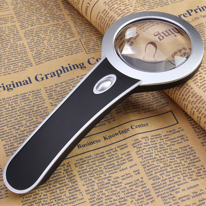 高档带LED灯高清手持式放大镜