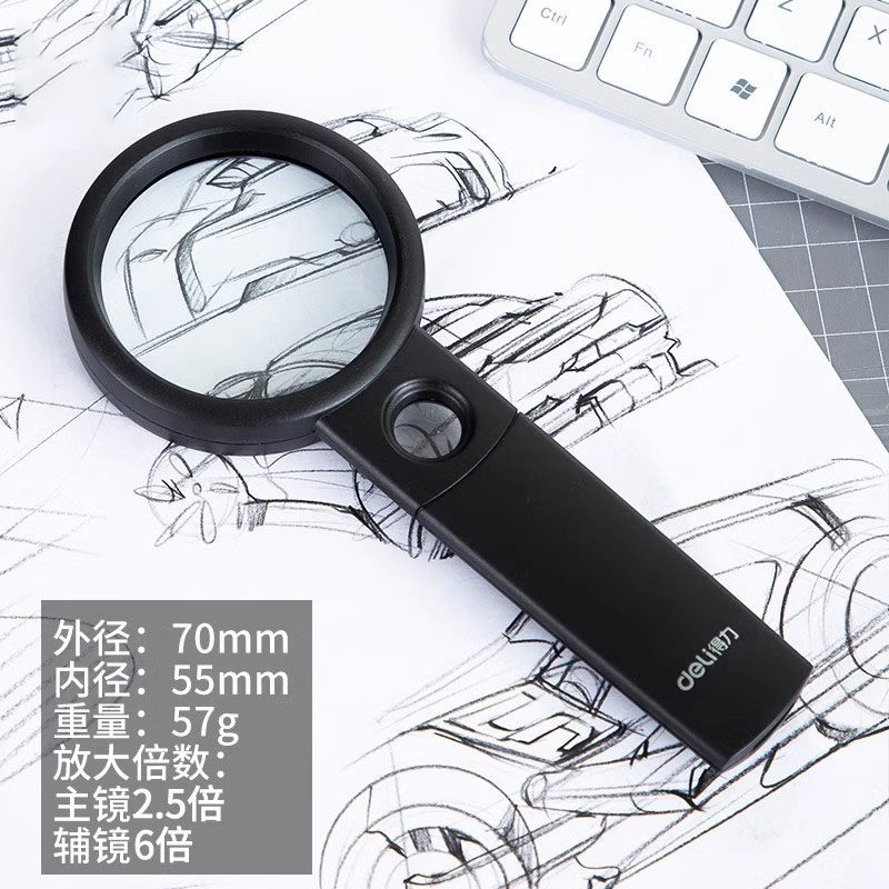 手持放大镜高清便携式学生阅读探索老人阅读鉴定古玩修表扩大镜