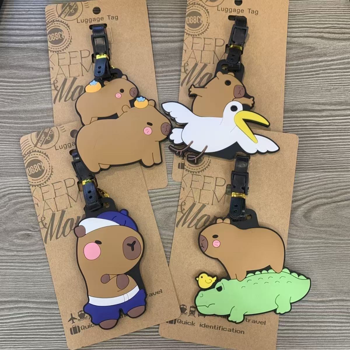 卡通动漫卡皮巴拉行李牌登机牌