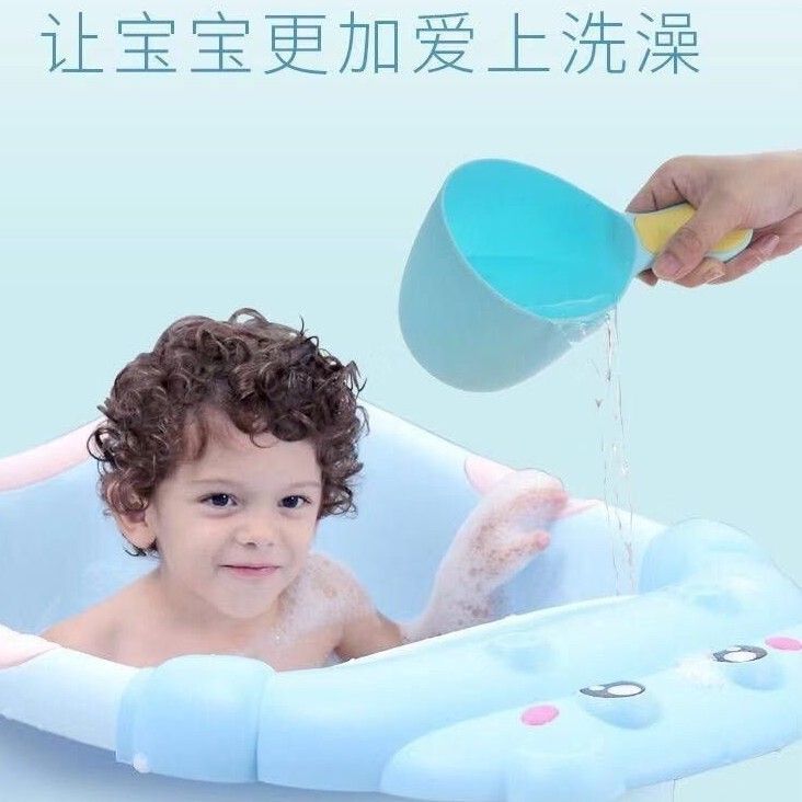 儿童洗澡耐摔洗头杯水瓢勺子加厚洗发杯婴儿水勺幼儿园游泳馆宝宝
