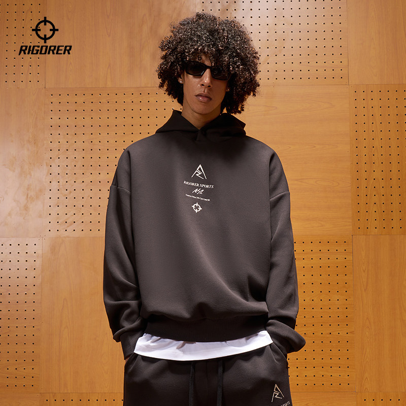 准者里夫斯同款连帽卫衣男春季新款美式潮流宽松针织外套运动上衣
