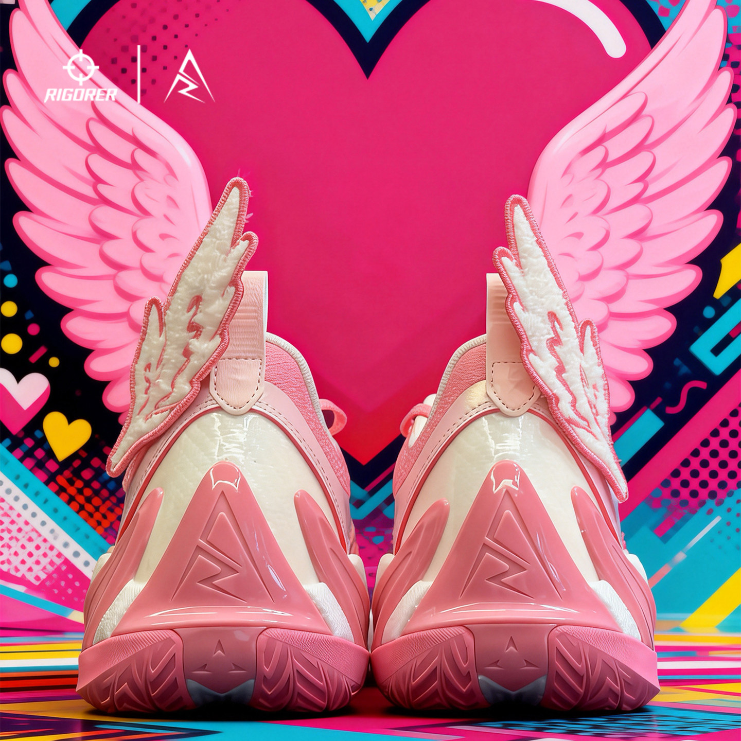 准者里夫斯三代篮球鞋新款情人节低帮粉色轻便减震运动鞋男女同款