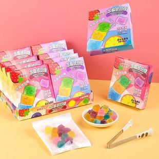 网红琥珀糖高颜值水晶糖软糖可食用儿童零食琥珀堂虎破湖泊虎珀糖