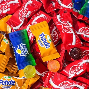 可乐味糖雪碧味汽水味硬糖冰红茶混装休闲零食年货喜糖散装批发