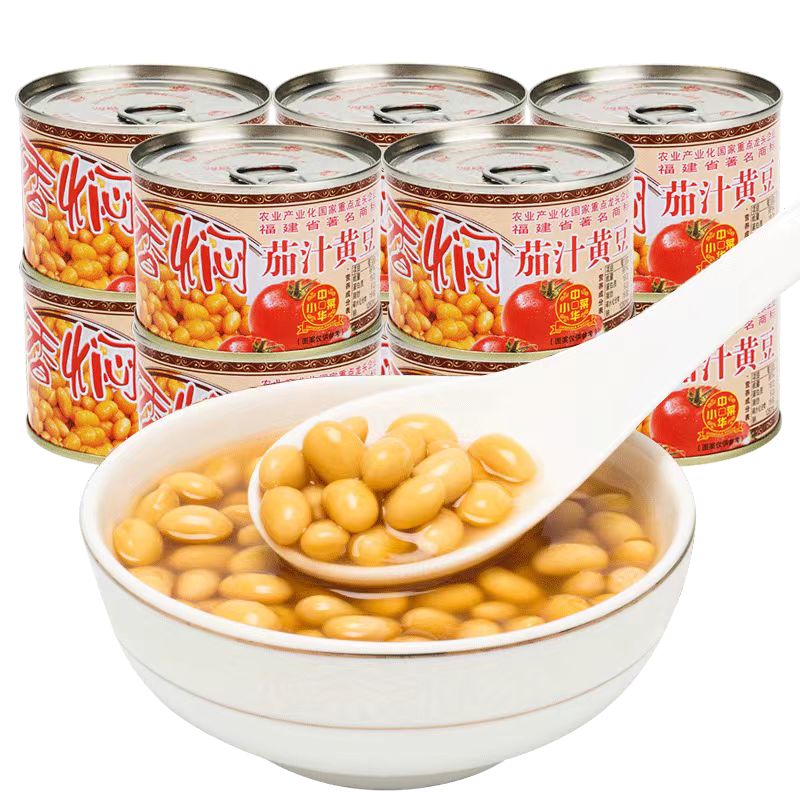 乐隆隆香焖茄汁黄豆罐头即食下饭菜番茄豆子焖猪脚鸡爪凉拌商用菜