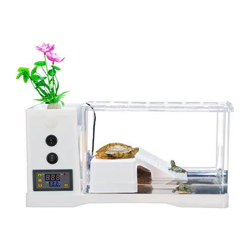 亚克力乌龟缸发色盒龟苗保温疗养箱12V低压智能恒温加热过冬饲养