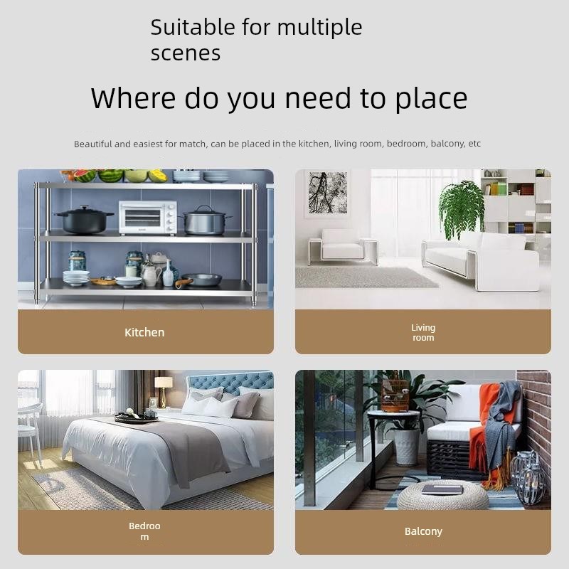 不锈钢置物架厨房工作操作台烤箱加厚架子台面桌台桌子不绣钢橱柜