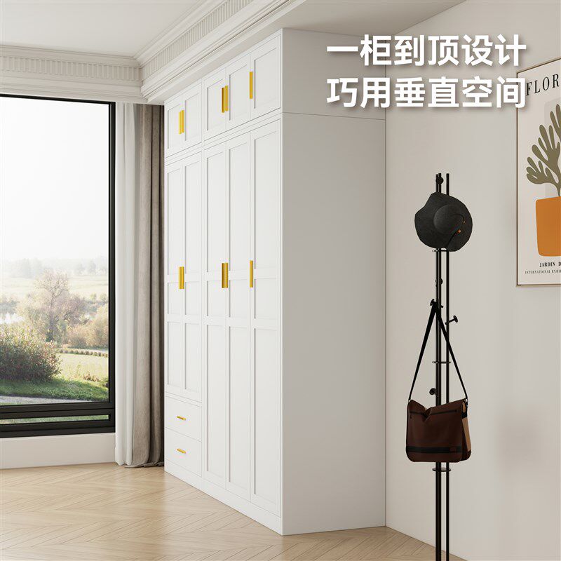 包安装铁艺衣柜卧室衣帽间柜子钢制设计实用金属衣柜直角转角柜