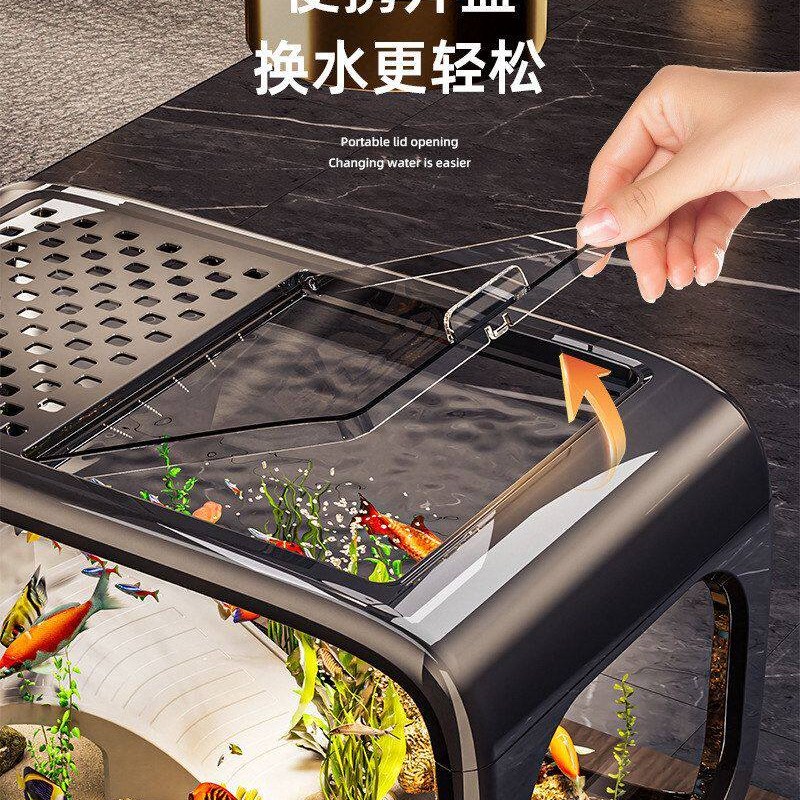 2026新型客厅亚克力鱼缸一体成型超大乌龟饲养缸专用缸家用生态缸