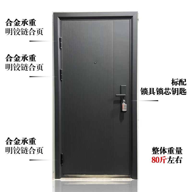 安全入户门防盗家用入户门静音房间门进户钢质车库工程子母公寓门