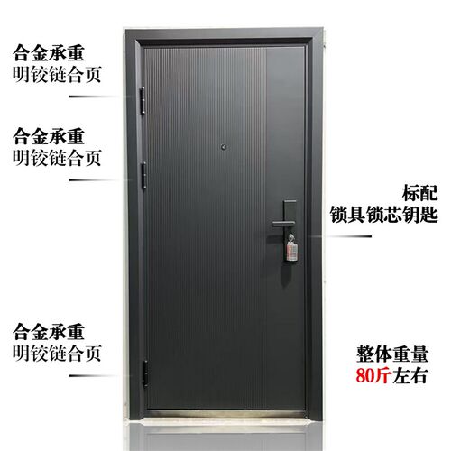 安全入户门防盗家用入户门静音房间门进户钢质车库工程子母公寓门