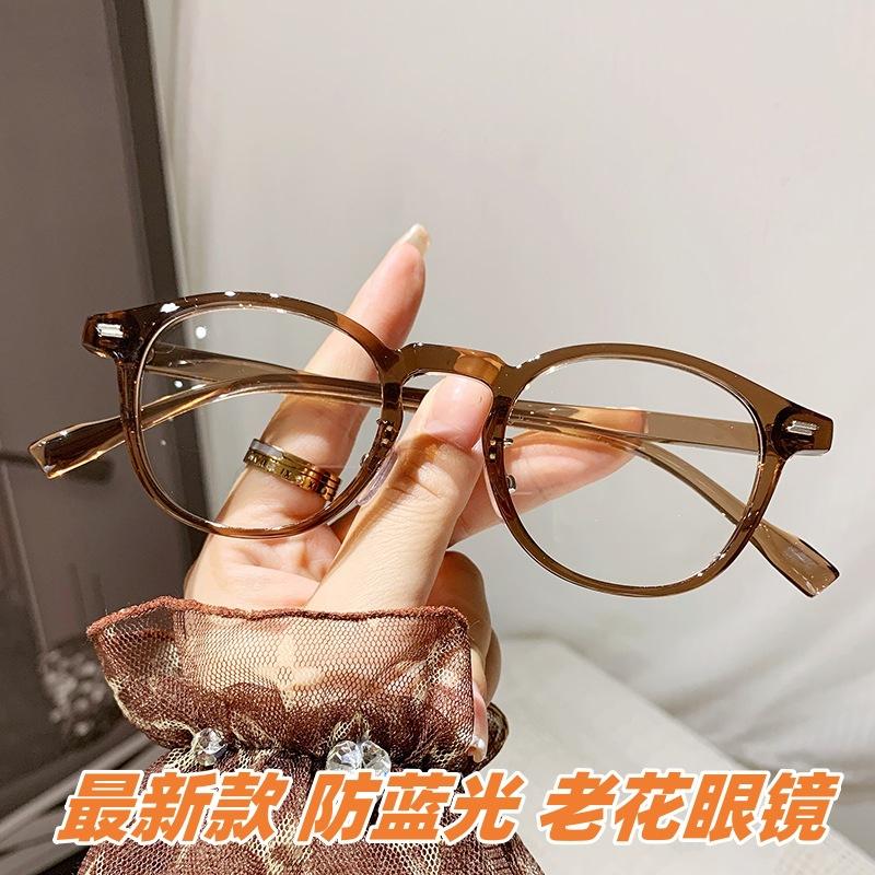 贪克时尚复古小圆框防蓝光镜