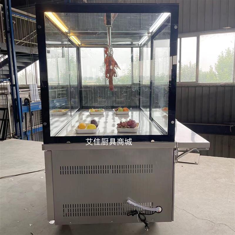 卤肉凉菜熟食现卤现捞炸鸡挂肉保鲜冷藏冷冻摆摊车烧腊烤鸭展示柜