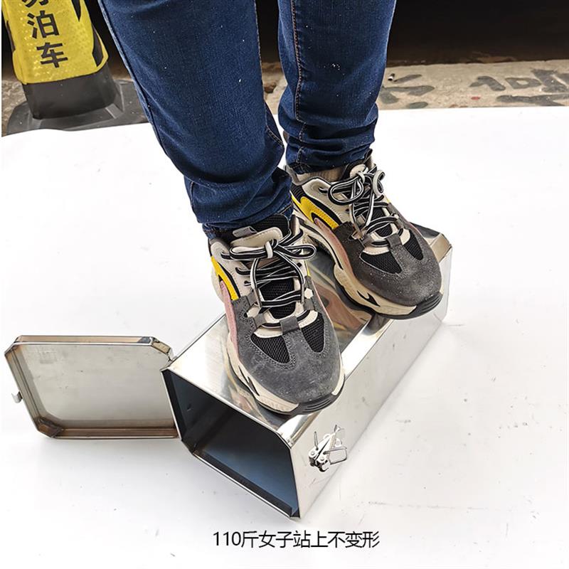 改装不锈钢摩托车保险杠前护杠储物盒储物箱工具箱置物箱杂物箱子