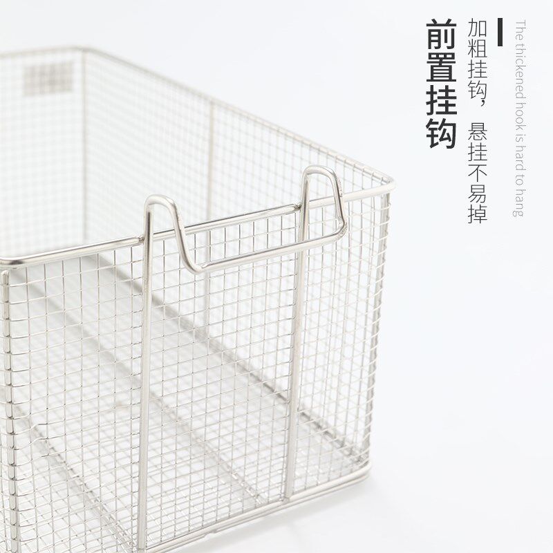 热销不锈钢炸篮多用炸锅滤网炸薯条框鸡腿小炸框方形油炸漏网炸鸡