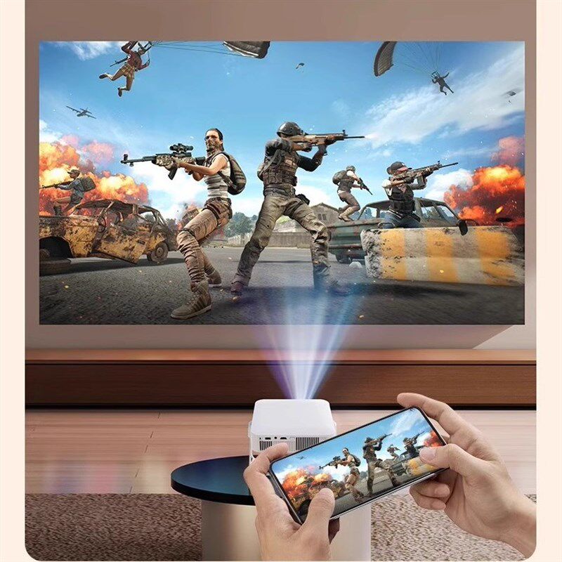 热销2025全新海外版家用超薄迷你投影仪高清自动对焦便携式手机屏